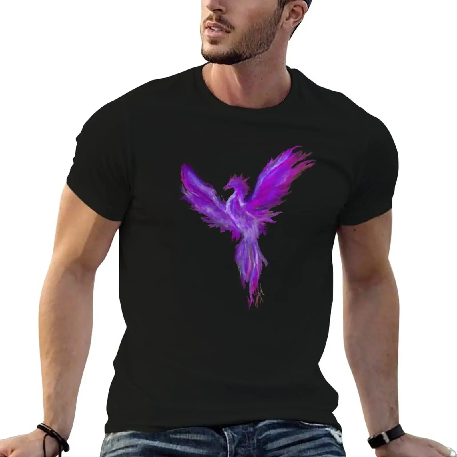 

Purple Pheonix T-Shirt anime summer tops mens tall t shirts