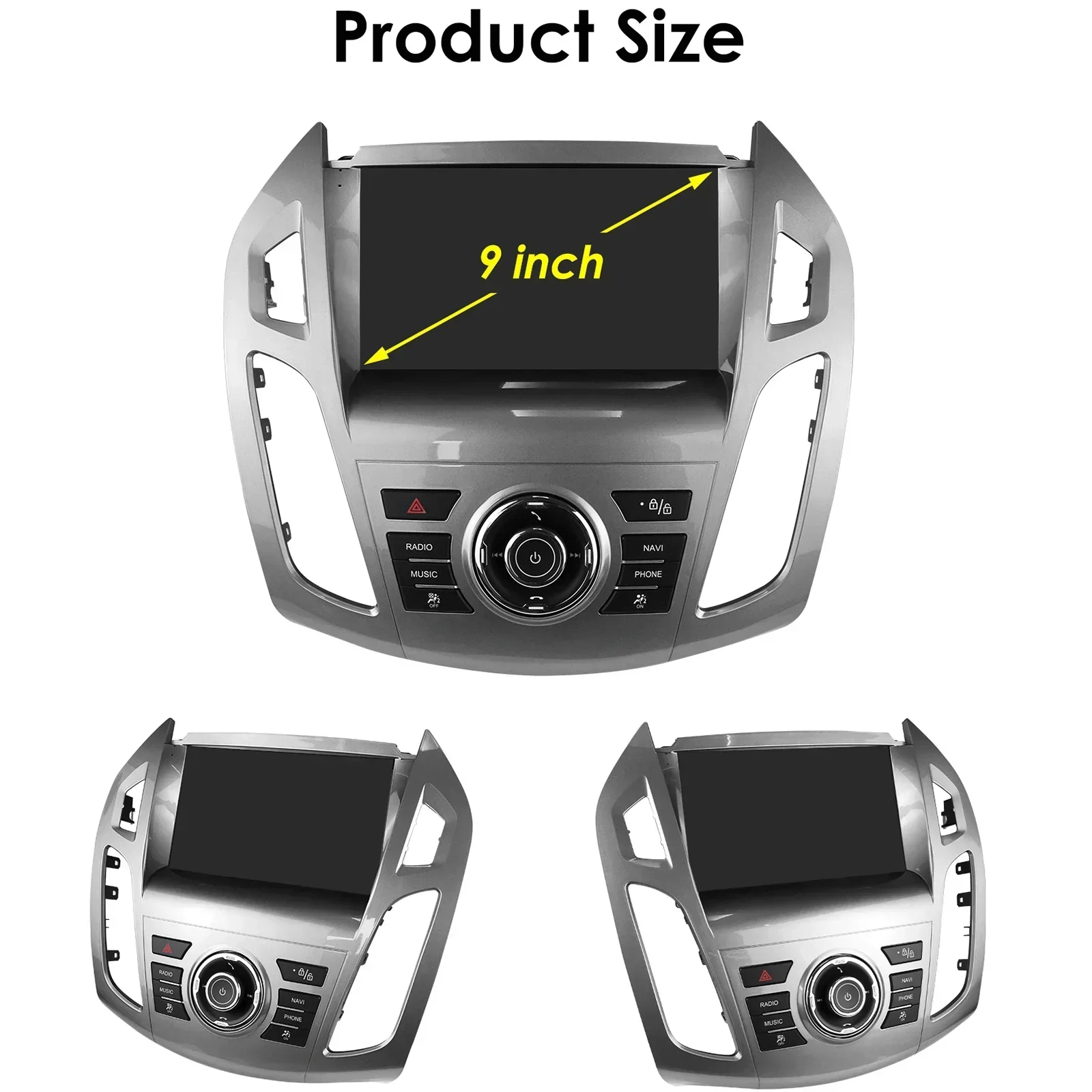 Carplay 4G 2 Din Android 14 راديو السيارة لسيارة Ford Transit Connect 2013 - 2018 Ford Tourneo Connect مشغل فيديو الوسائط المتعددة GPS DSP
