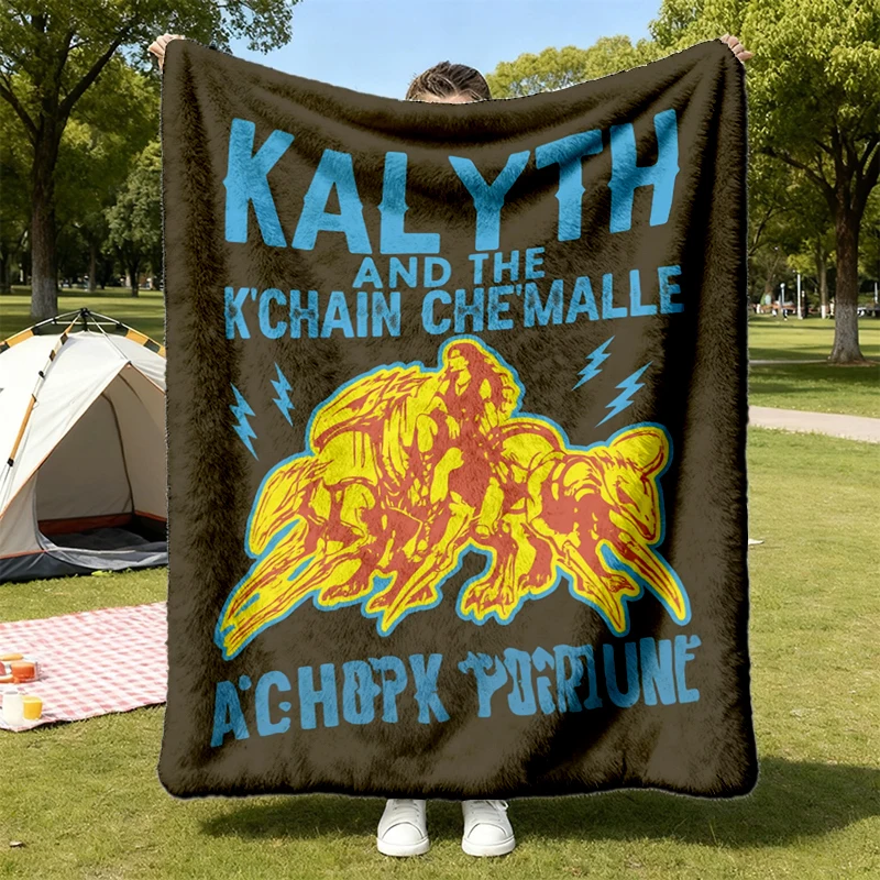 Kalyth and K'Chain Che'Malle Flannel Blanket, Malazan Book of The Fallen, Steven Erikson Book