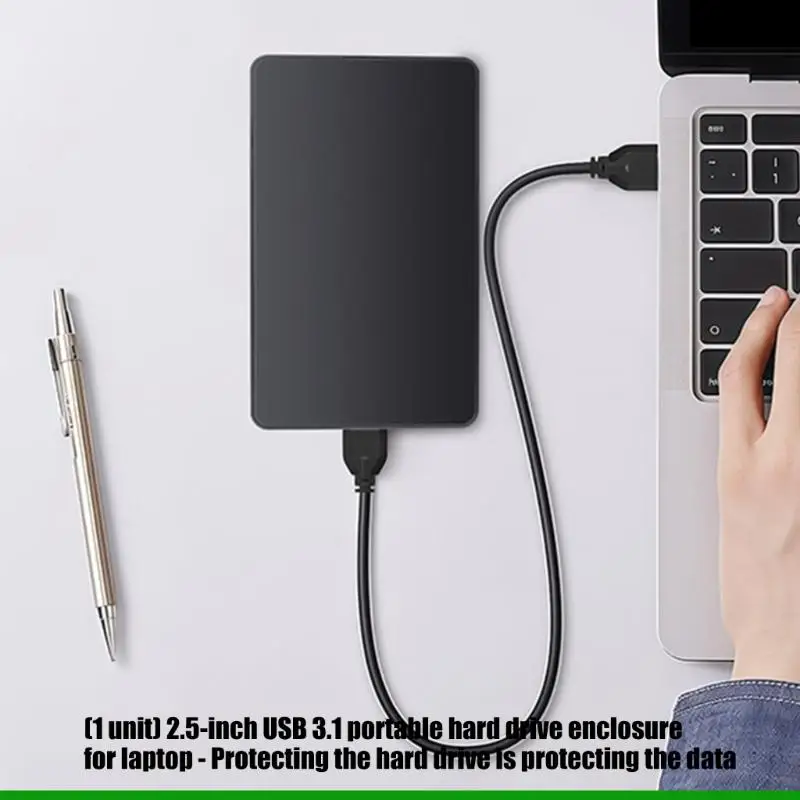 U55C Toolless 2.5inch Externals Hard Drive Enclosure USB 3.1 Lightweight Design for SATAIII HDD SSDs Backup