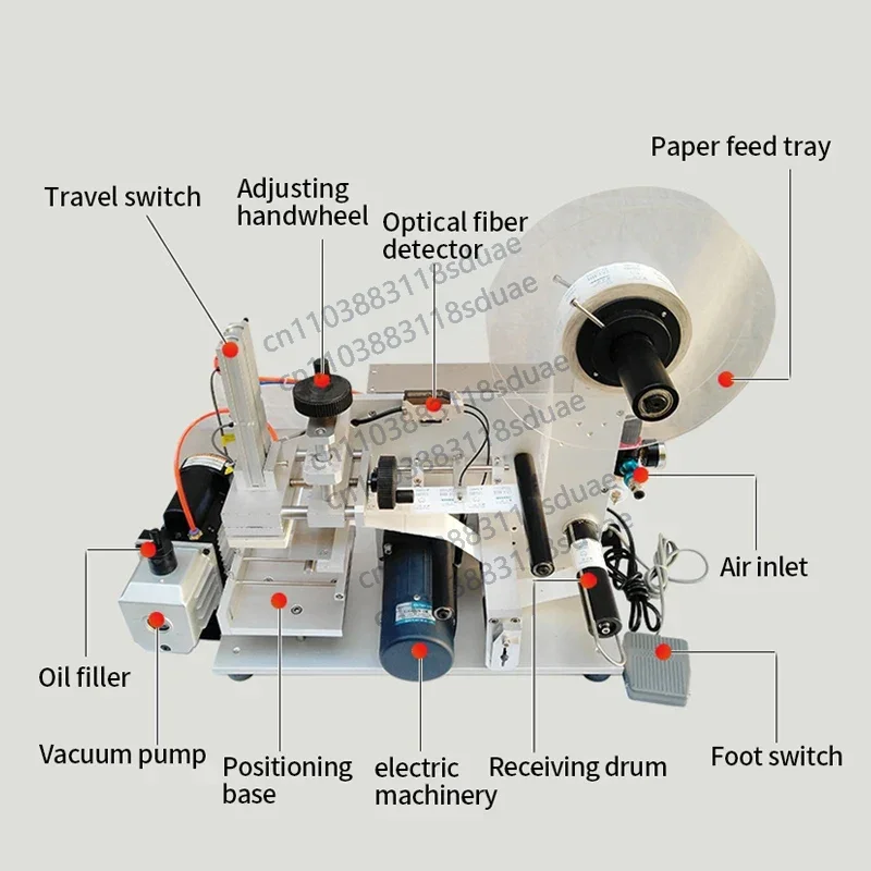 

LY LT-60 Flat Surface Labeling Machine Semi-Automatic Labeler Equipment for Labeling All Objects with Flat Surface 220V 110V