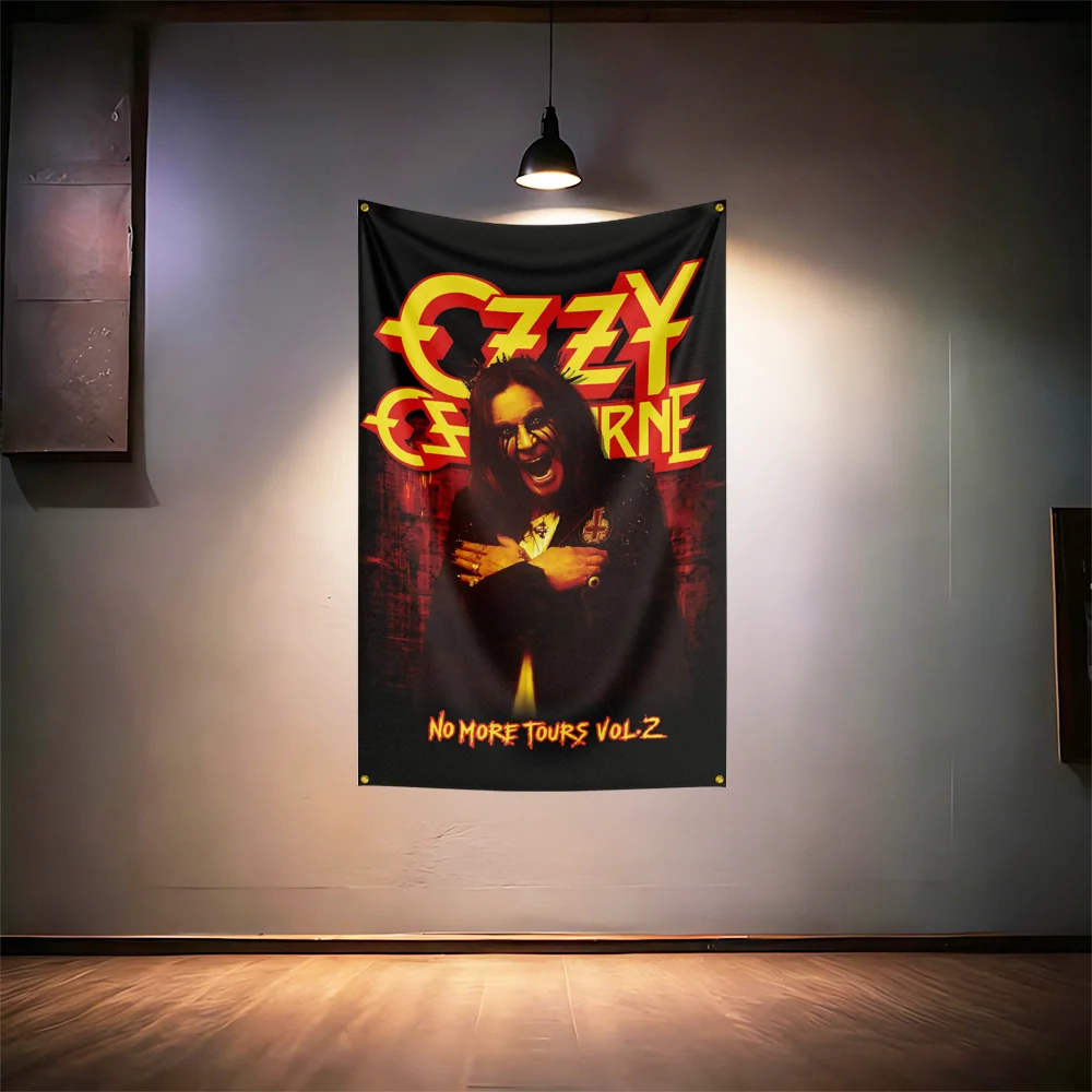 Rock Music Flag 3x5ft for Ozzy Osbourne Fans Banner HD Print Brass Grommet Garage Bedroom Living Room Dorm Wall Decor Tapestry view 4