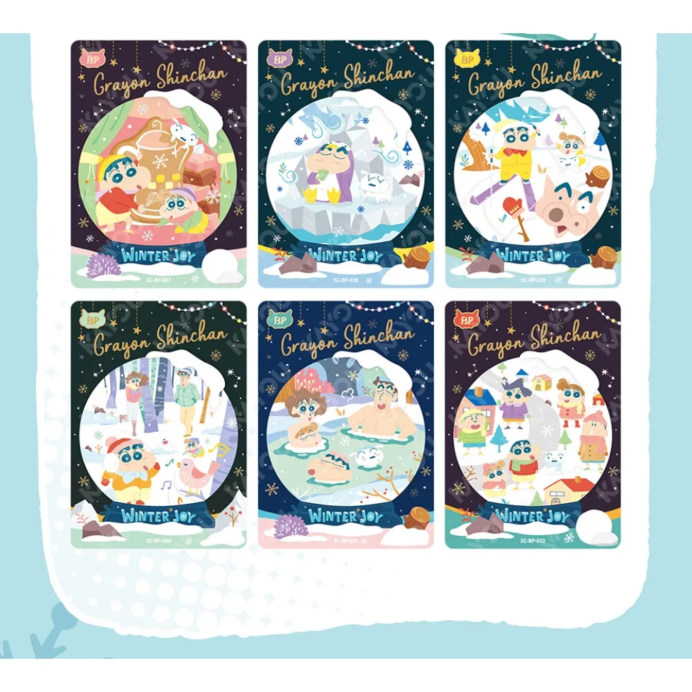 Kayou Genuine Crayon Shin-chan Winter Joy Collection Cards Anime Cartoon Character Dreamy Adventure Healing Cards Children Gifts