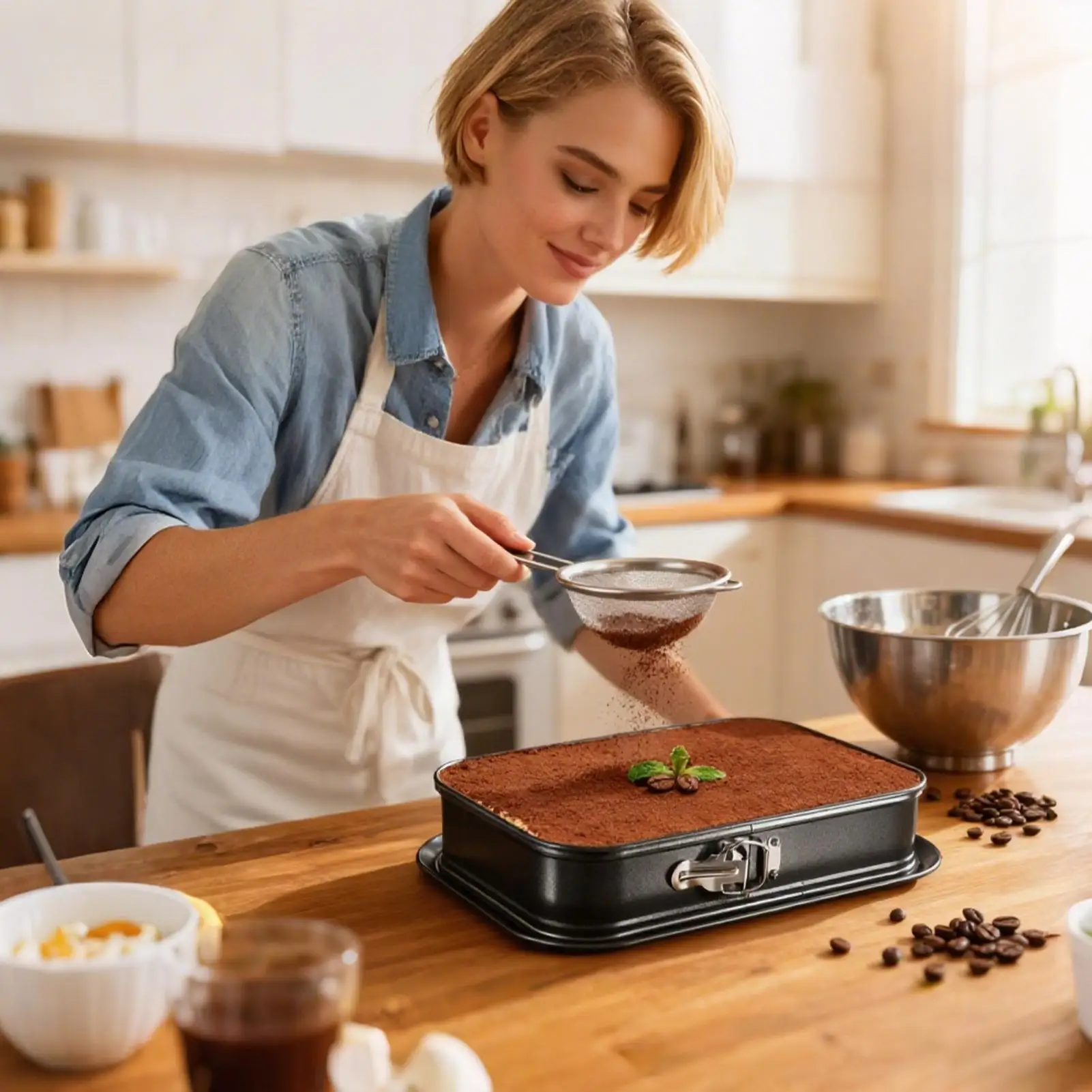 Cake Baking Pans 13x9 Inch Non-stick Bakeware Baking Dish With Removable Bottom For Cheesecake Cookie Pizza Muffin Brownie Bread