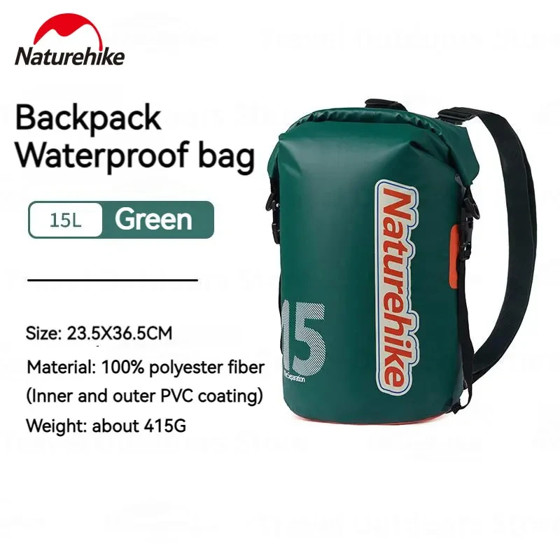 Naturehike Pvc Droge Tas 10l/15l/25l Waterdichte Lopende Strandtas Trekking Hermobag Outdoor Toerisme Wandelen Rugzak Vissen Tas