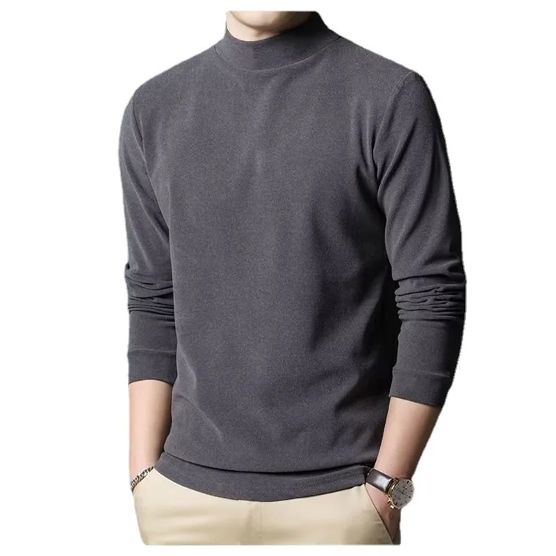 

Winter Long Sleeve T-Shirt for Men Warm Mock Neck Tee for Cold Weather Comfortable Casual Top
