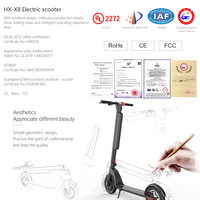 HUANCI X8 Adult Electric Scooter 350W Speed up to 25KM/H 10AH Battery Foldable Kick E-Scooter 10 Inch Wheels for Urban Commuting