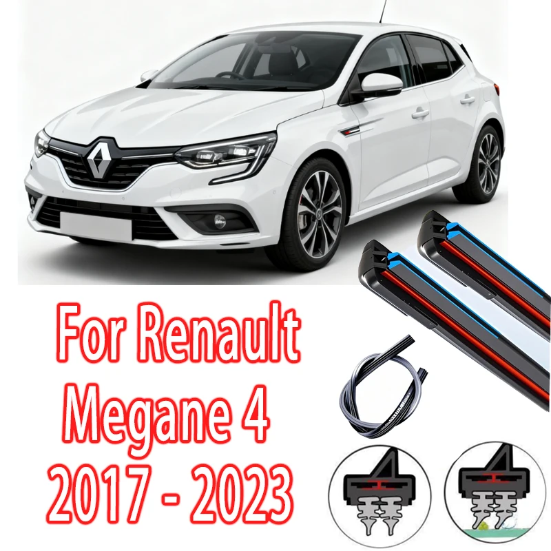 

Wiper LHD Front Wiper Blades For Renault Megane 4 2017 - 2023 Windshield Windscreen Window Rain Brushes 24"18" Accessories