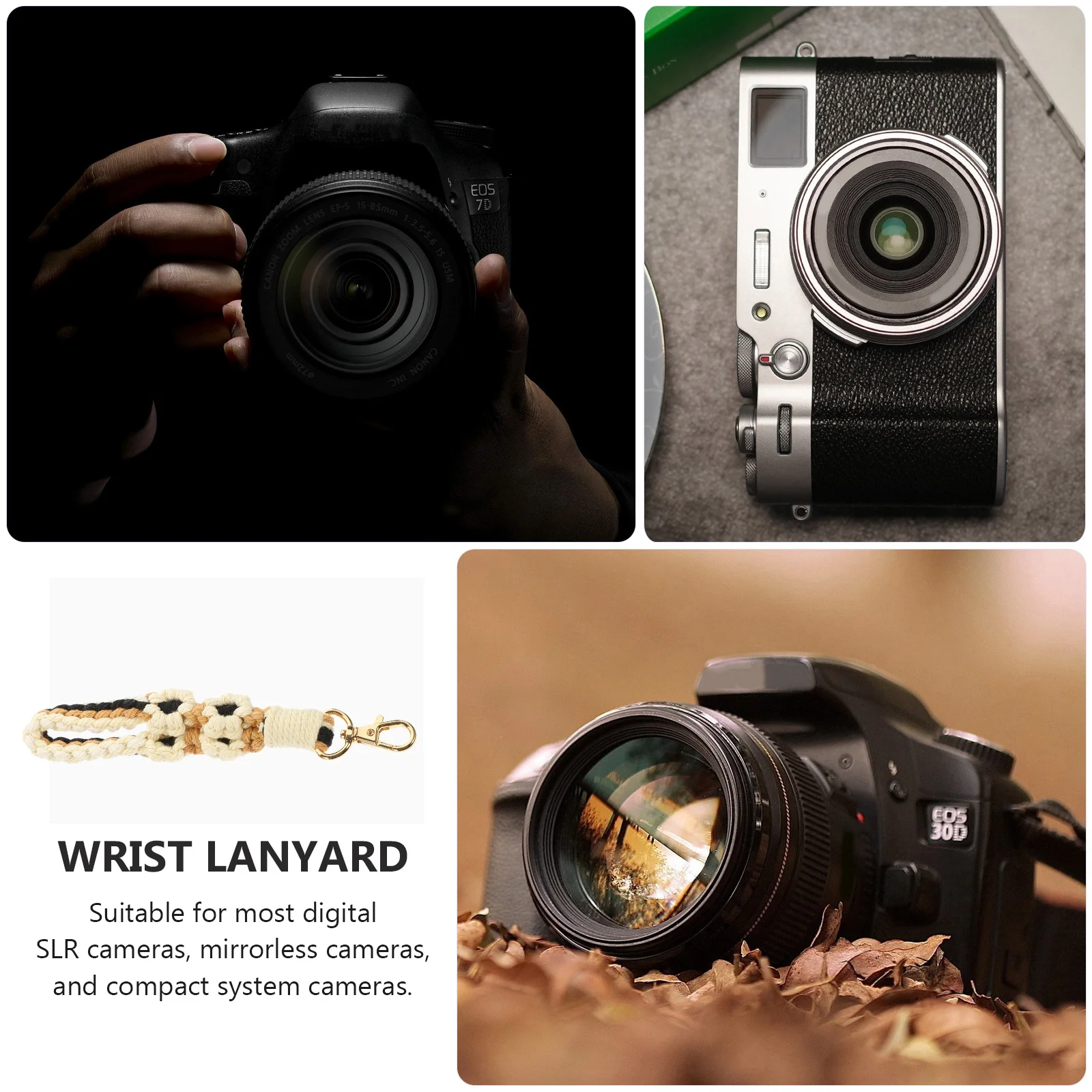 

Camera Wrist Strap Padded Non-Slip Hand Grip For Mirrorless Camera Lanyard Comfortable Hand Strap For