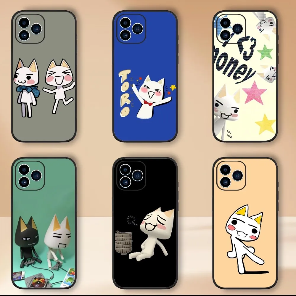 Toro Inoue Cat Cartoon  Phone Case For iPhone Mini 11 12 13 14 15 Pro XS Max X Plus SE XR Shell