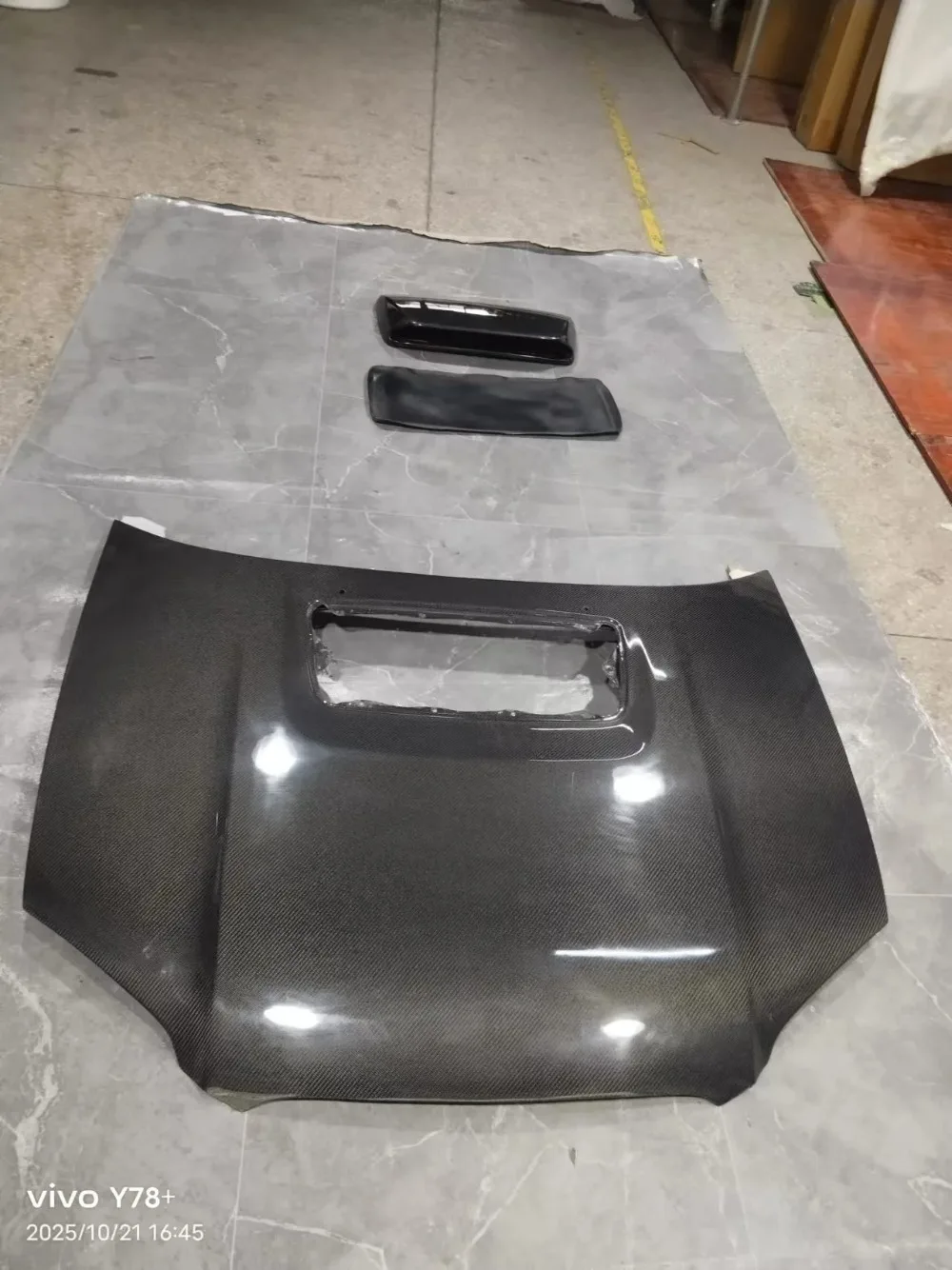 for Wodisi 2003-2005 for Impreza WRX STi Carbon Fiber Hood New STI GEN 8 Style Black Bolt-On with Included Clips