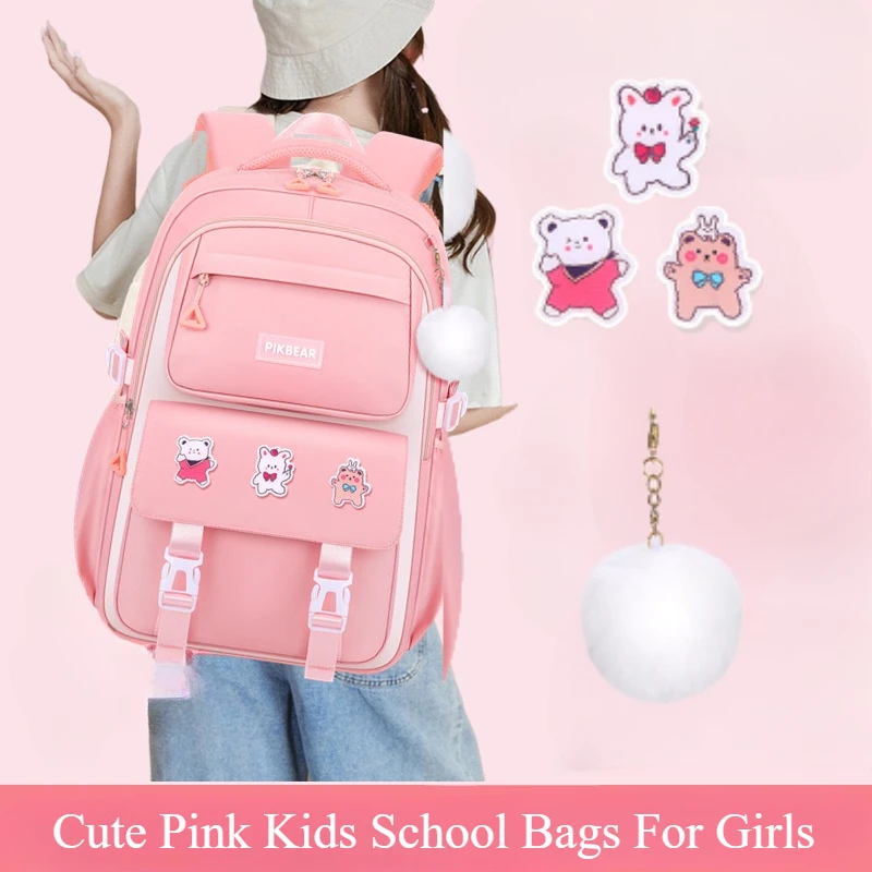 School Backpacks for Teenagers Kawaii Girls Backpack for School Elementary Student Bag Large Capacity Backpack with Many Pockets