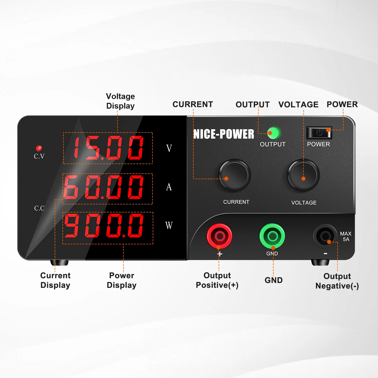 Nice-Power 15V 30V 60V DC Güç  - High Power 60V 20A Bench Power Supply incelemesi ve fiyatı
