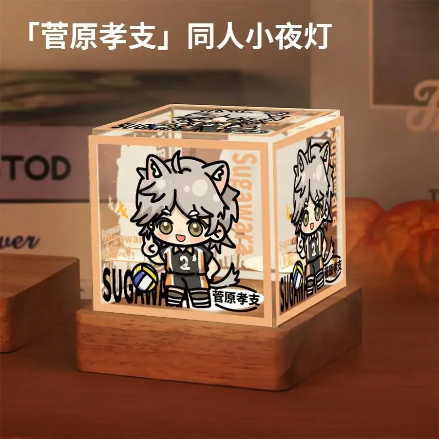 Anime Haikyuu!!、Sugawara Takashi Game Cosplay Acrylic Nightlight Decoration Ambitus Collection Desk Decor Toy Souvenir Xmas Gift