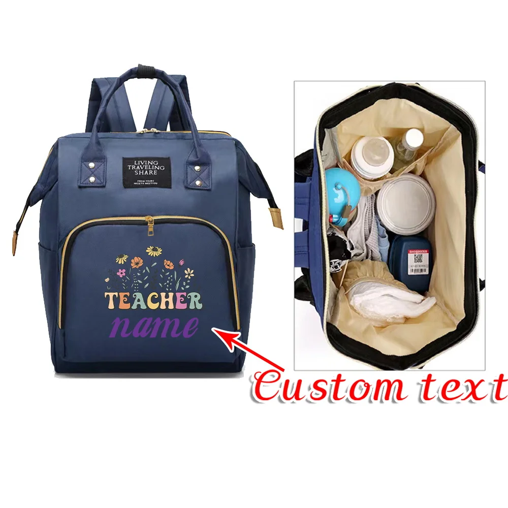 Personalized Customized Name Maternity Backpack Waterproof Lightweight Multi-Function Bag Large Capacity Storage Mommy Bags