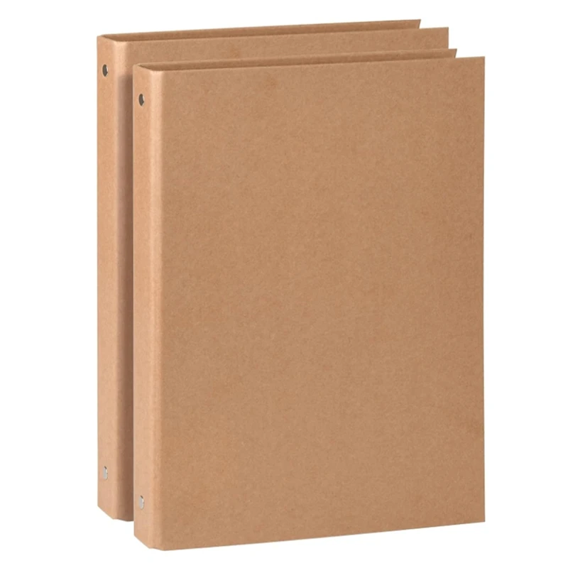 2Piece A4 Kraft Paper Folders A4 Kraft Paper Binder Tray With 2 Rings To Add Loose Sheets