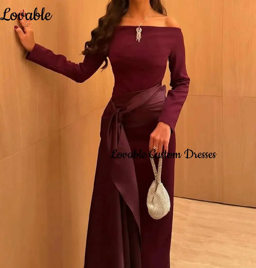 

Customized فستان سهرة نسائي Off-The-Shoulder Neckline A-Line Ruffle Formal Occasion Dresses Floor-Length Evening Dress