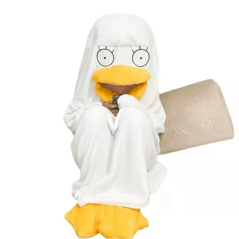 Забавный костюм для косплея с рисунком утки, длинные пижамы, зимняя домашняя одежда, ночная рубашка, спальный мешок, мягкая фланелевая одежда для сна, одеяло # 1 #   В