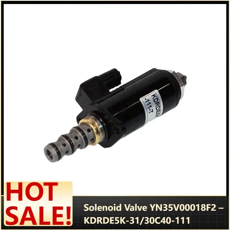 24V Solenoid Valve YN35V00018F2 – KDRDE5K-31/30C40-111 for 20t Class Excavators, Plug-and-Play, 12-Month Warranty