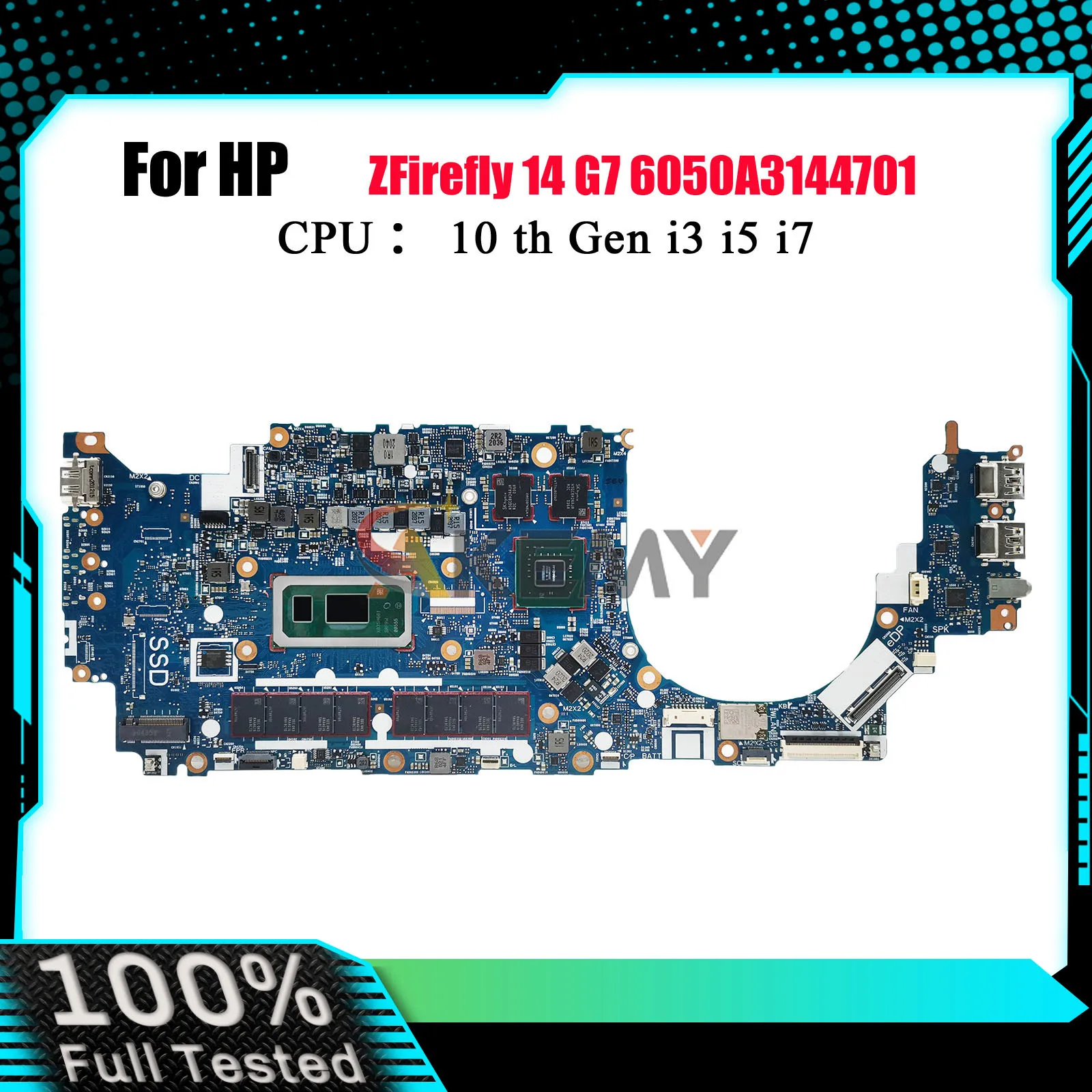 6050A3144701 For HP Zbook Firefly 14 G7 Laptop Motherboard M07111-001 M07116-001 With i5 i7 CPU 4GB GPU 100% Fully Tested