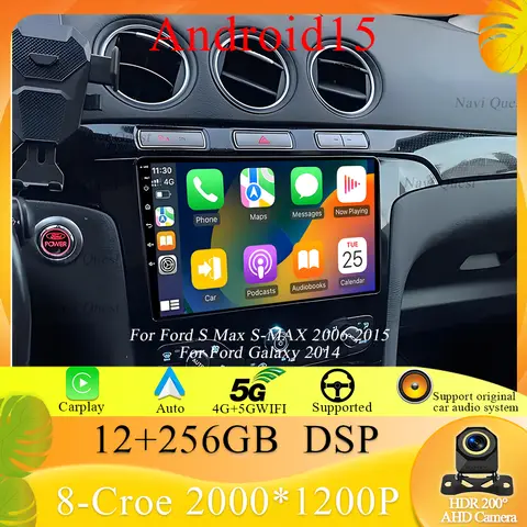 Two styles Android 15 For Ford S Max S-MAX 2006 - 2015 For Ford Galaxy 2014 Auto Radio Stereo Multimedia Player GPS Navigation