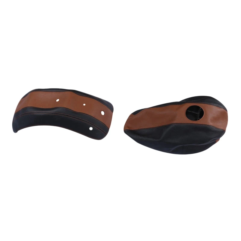 

Motorcycle Fuel Gas Tank Leather Cover Fender Protector For Sportster 883 1200 2009-2011