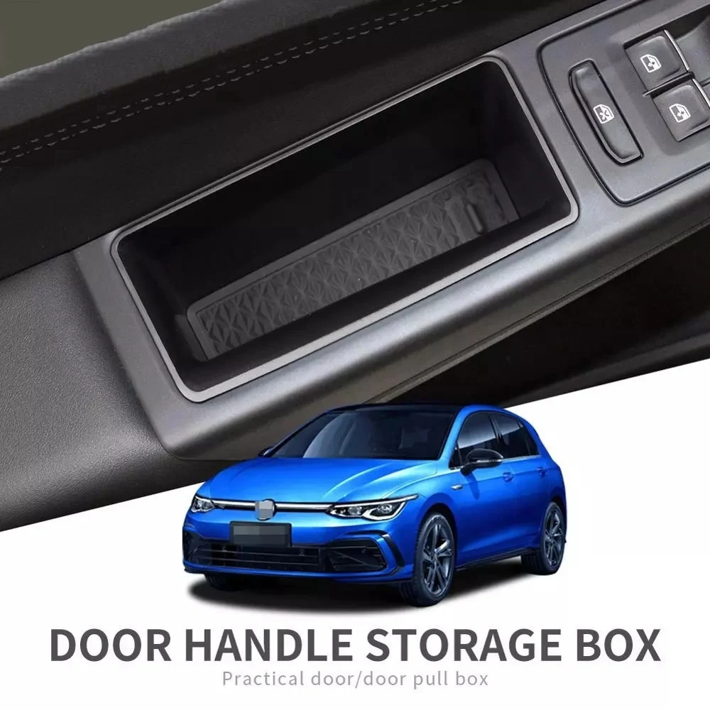 For Golf 8 MK8 2020 Car Door Armrest Storage Box Container Holder Stowing Tidying Storage Boxes Front + Rear