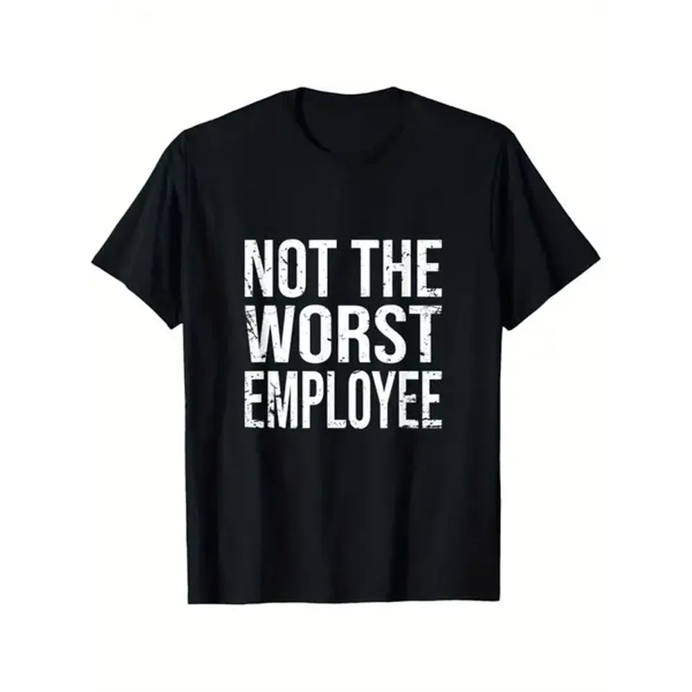 100% Cotton Golf Gift T-Shirt For Men and Women Hilarious Not The Worst Employee Graphic Tee Unisex Cotton Round Neck Casual Wear Distressed Print Lightweight And Breathable For Everyday Outfits