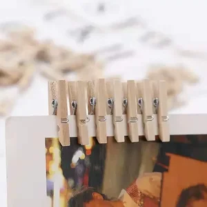 Mini 25mm Kayu Alami Klip Foto Klip Jepitan Pakaian Folder Pesta Pernikahan Kayu Klip Klip Pasak Dropshipping 100 Pcs 12 pasak penjualan terbaik - №