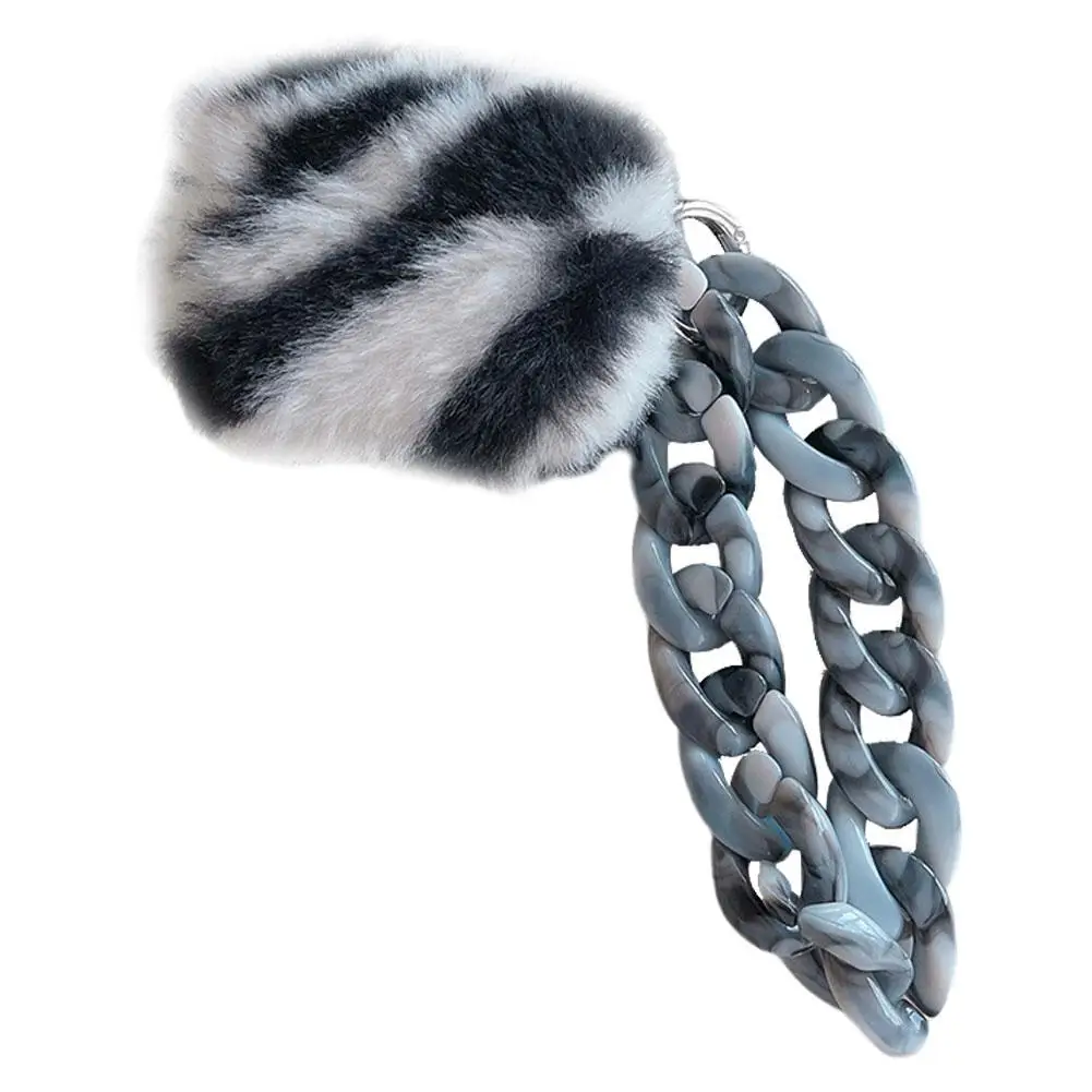 موضة رقيق لينة أفخم ليوبارد حقيبة سماعة الاذن ل أبل AirPods 4 غطاء شتاء دافئ لينة الفراء سماعات حالات وقائية C2P2