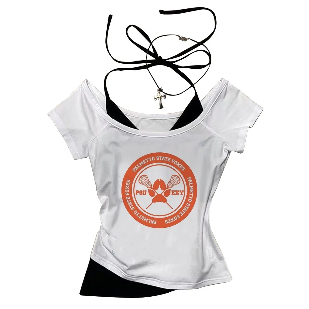 All for the Game cropped top ladies scene  party baddie summer clearance sales tshirt clearance sales japanese cheap meme