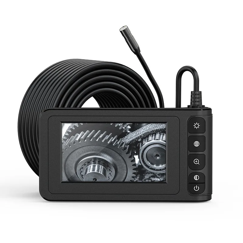 Industrial Endoscope Borescope Camera with 8 LED Light 4.3'' LCD Screen HD Digital Snake Camera Waterproof Sewer Inspection