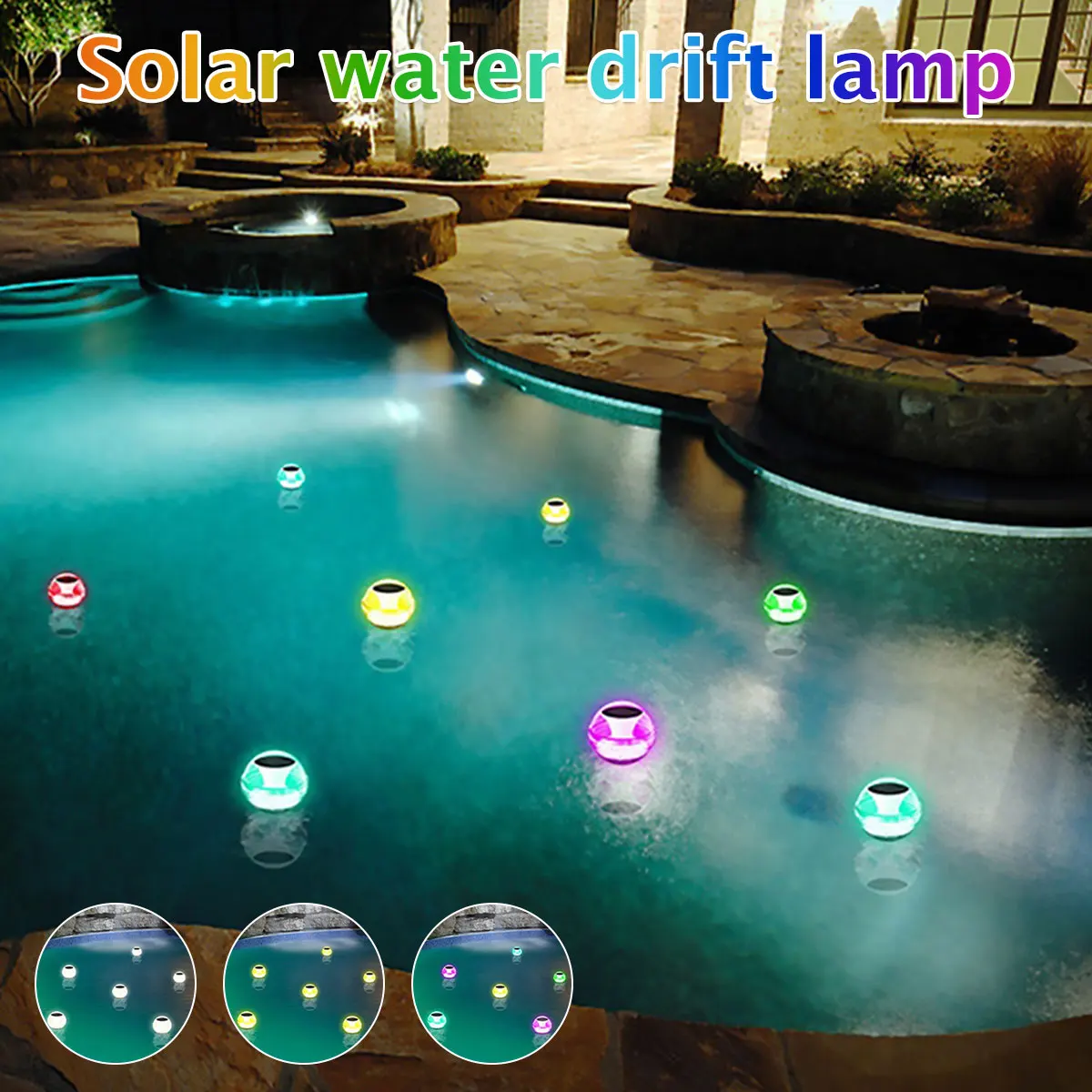 Solar Floating Light Pool Light Decor Solar Water Floating Lamp IP65 Waterproof Outdoor Solar Floating Ball Lamp Garden Decor