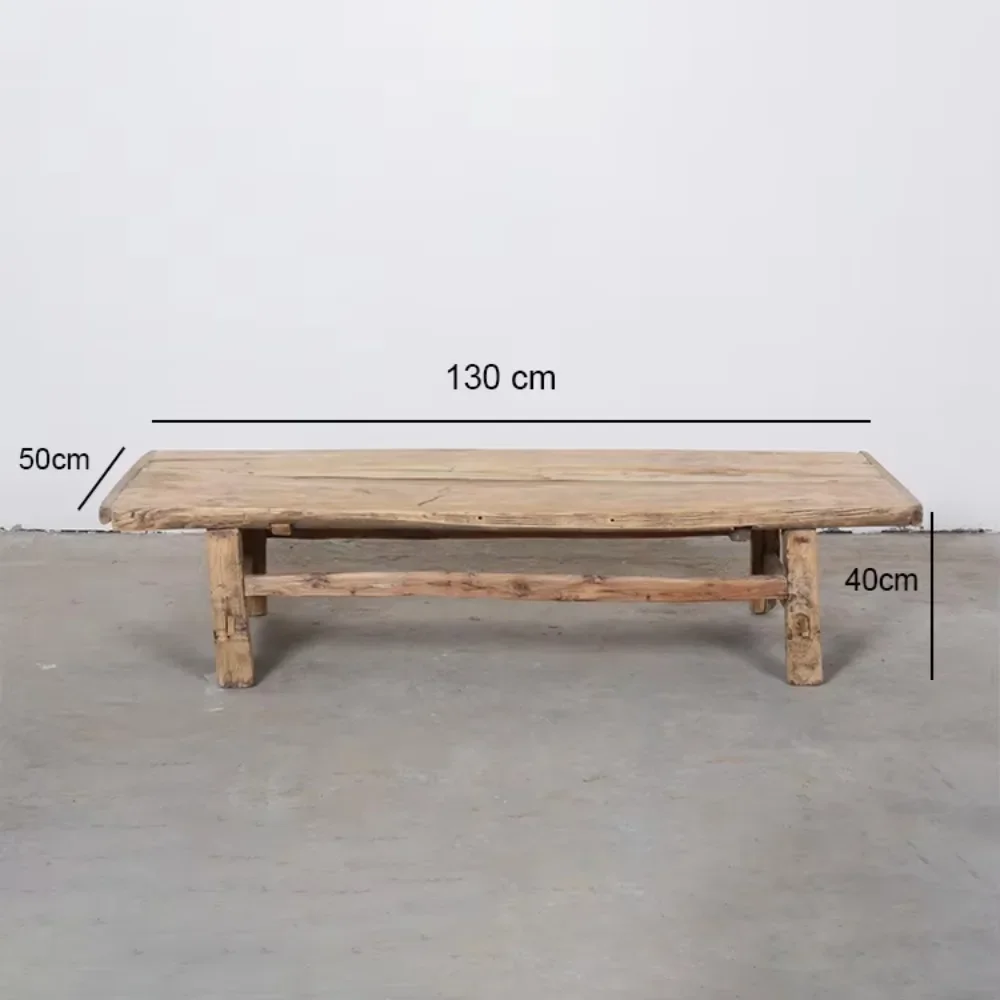 Antique Chinese Elm Wood Kang Coffee Table  Vintage Style Reproduction Popular Living Room Furniture for Home Use