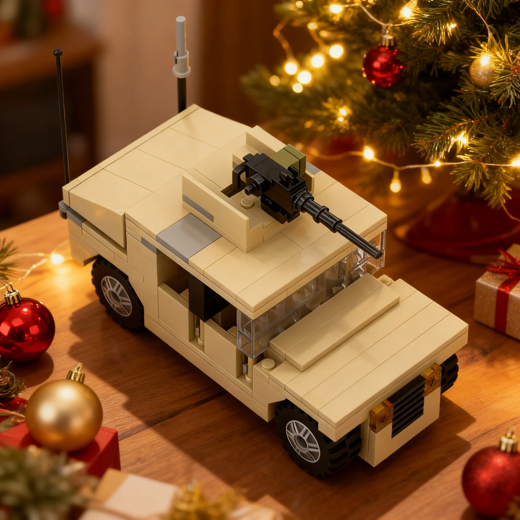 378pcs MOC City Police Humvve Model Christmas Gift Creative Collection Home Decoration And For Lovers Art Craft