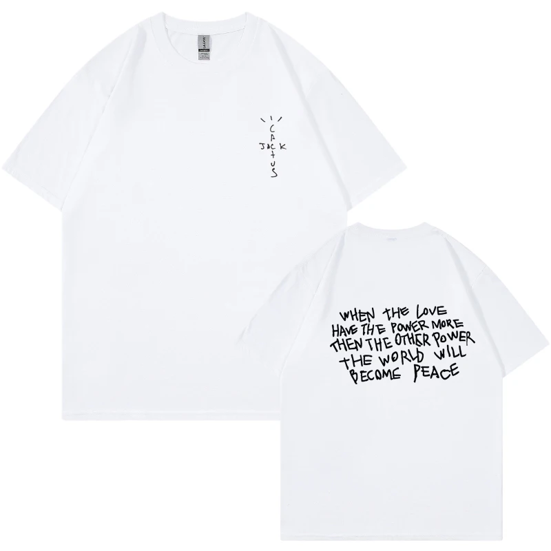 New Cactus Jack Tshirt Awesome Streetwear Oversized T Shirts Men Women Fashion Loose T-shirt Mens Hip Hop Trend Tee Short Sleeve