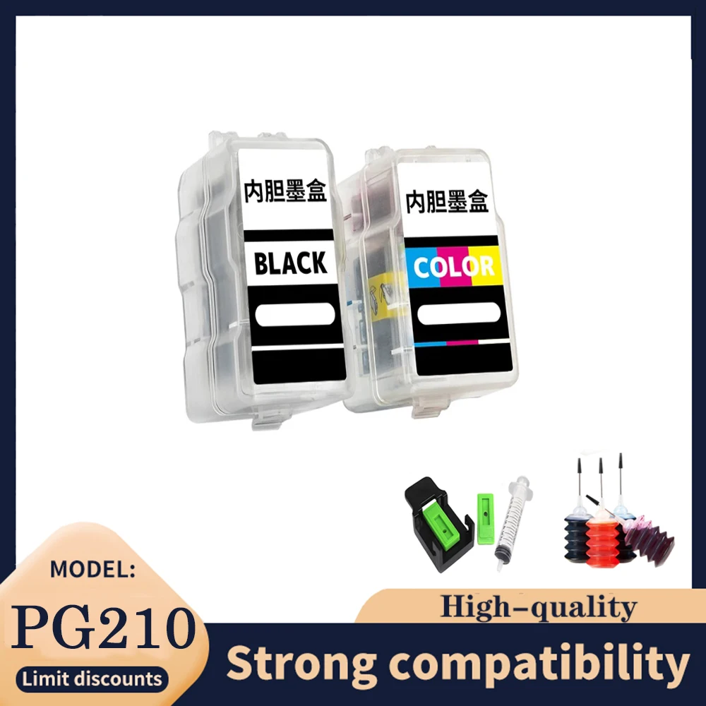 Vilaxh-cartucho inteligente para impresora Canon PG210 210XL CL211 211XL, para impresora Canon Pixma iP2700 iP2702 MP240 MX330 MX340 MX360 MX410