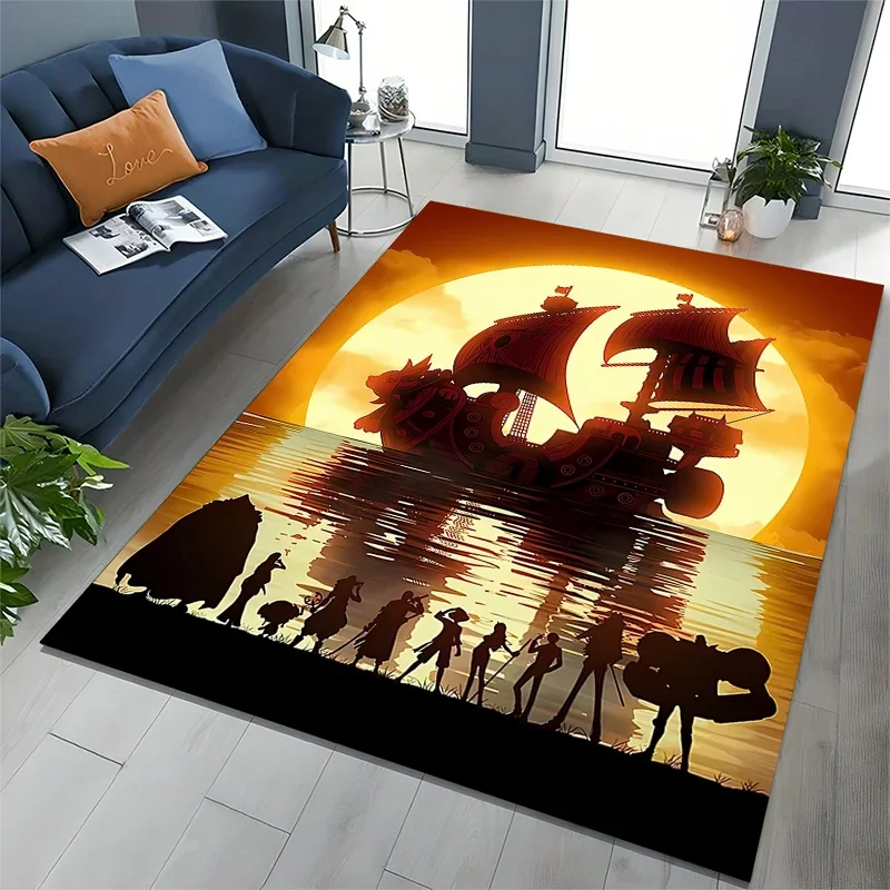 Japanese Anime One Piece Room Rug Fashion Carpet for Bedroom Living Room Floor Mat Area Rug Non-Slip Chair Outdoor Rug Gift