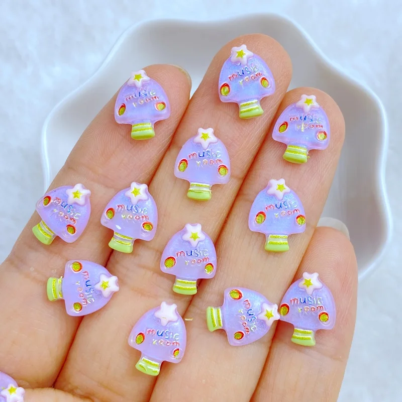 50 Stuks Nieuwe Schattige Mini-Ster Paddestoel Nagel Steentjes Edelstenen Glitter Nail Art Sieraden Manicure Nageldecoratie Accessorie