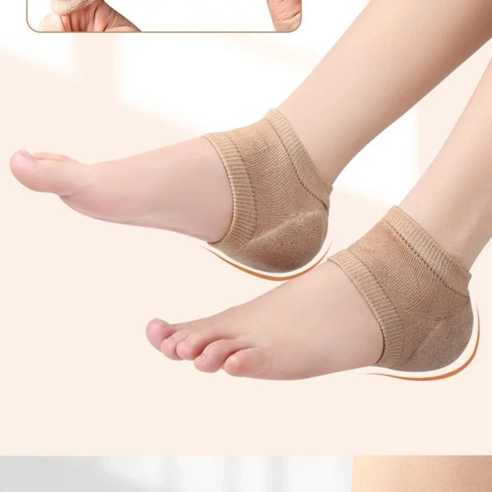 New Silicone Heel Protective Cover Moisturizing Anti-Crack Plantar Fasciitis Heel Socks Polyester Pain Relief Shoe Pads Unisex