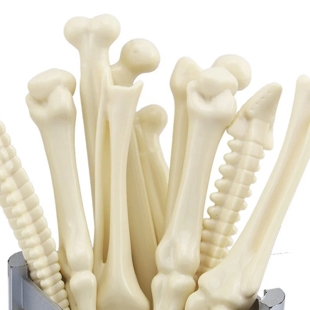 20 قطعة أقلام حبر جاف على شكل عظمة 0.7 مللي متر حبر أسود قضيب بلاستيكي صلب للأطباء والممرضات والطلاب