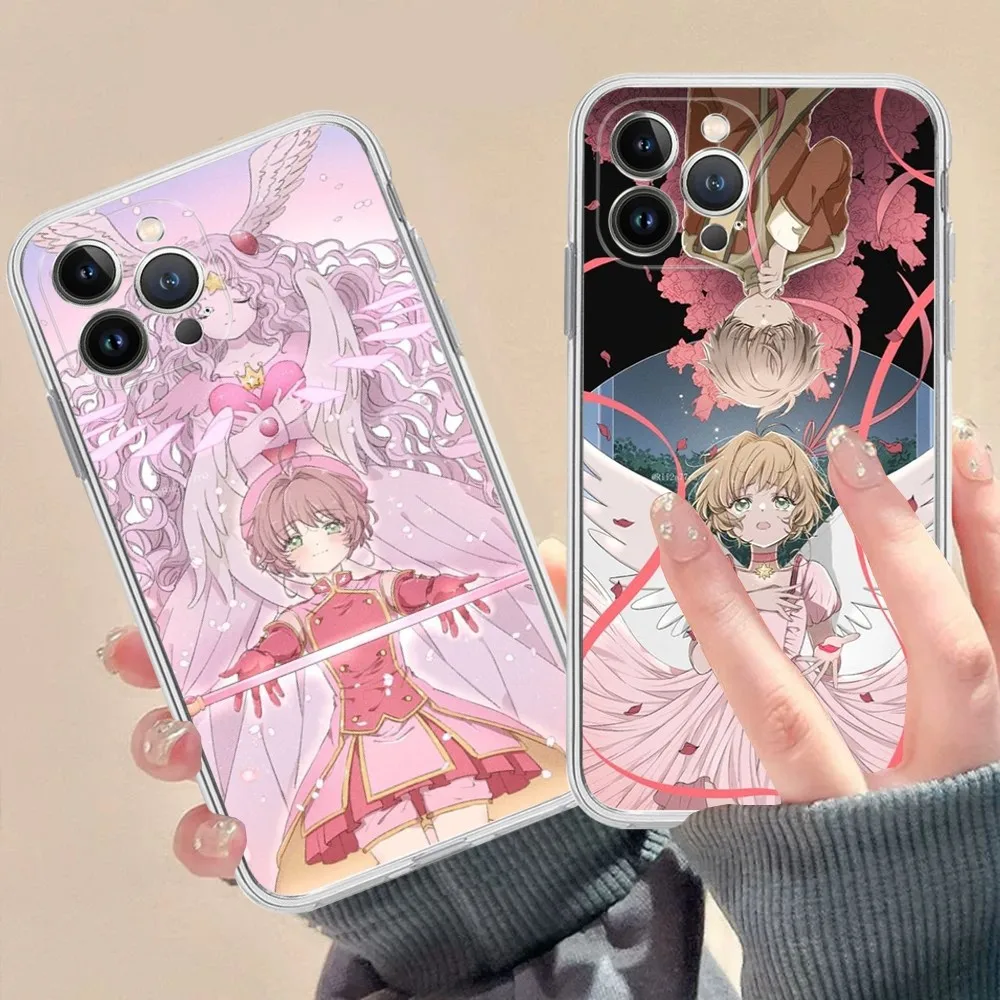 CardCaptor Sakura Anime Phone Case For iPhone 15 14 13 12 Mini 11 Pro XS Max X XR SE 6 7 8 Plus Soft Silicone Cover