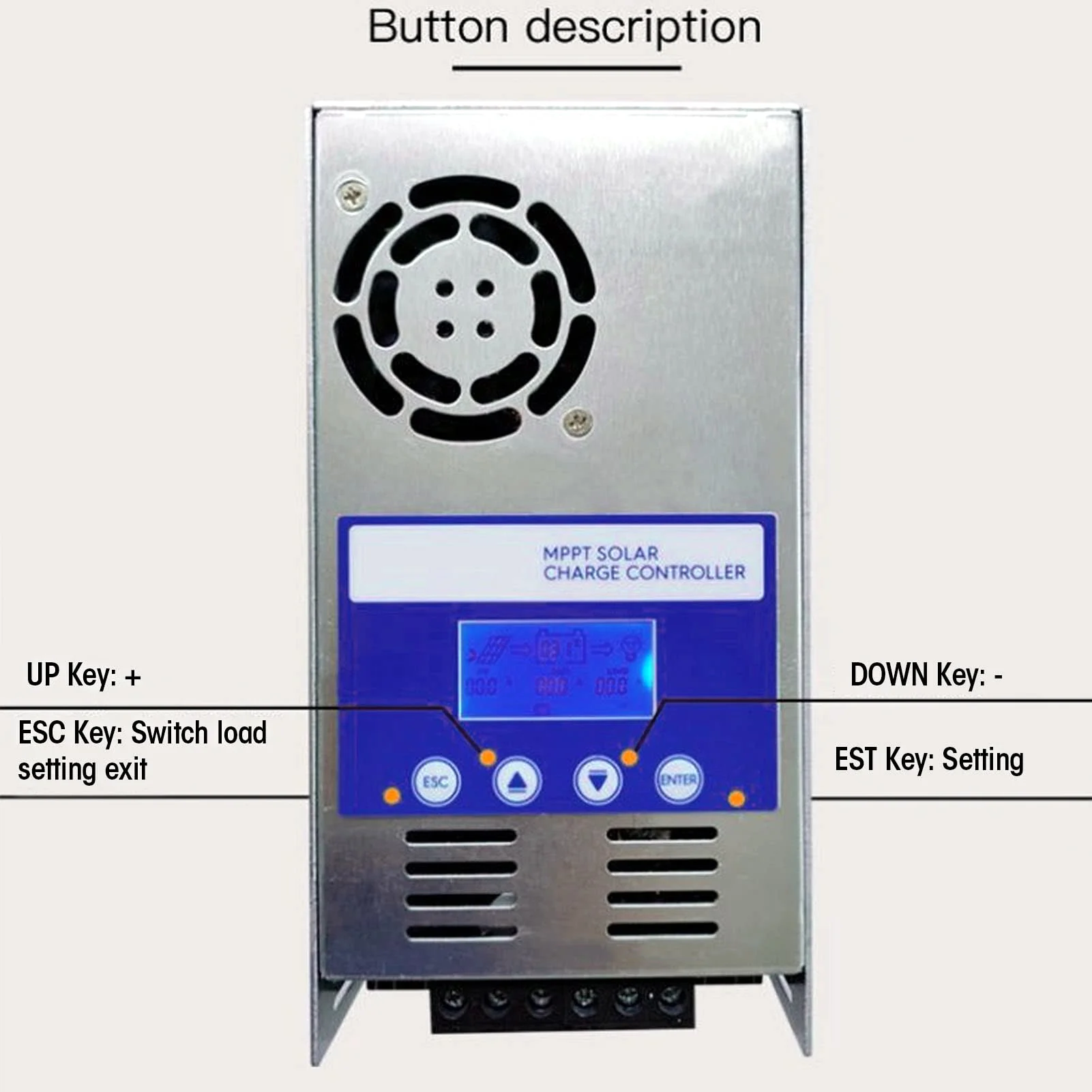 MPPT 60A Solar Charge Controller 12V 24V 36V 48V Auto For Max 180VDC PV Panel LCD Display Solar Regulator Charger Control Tools