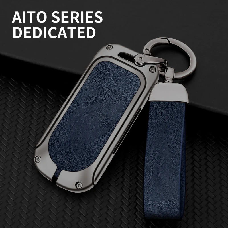 Zinc Alloy Car Key Case Cover for Huawei Aito M5 M7 M5ev Metal Protector Shell Keychain Keyless Bag Auto Accessories