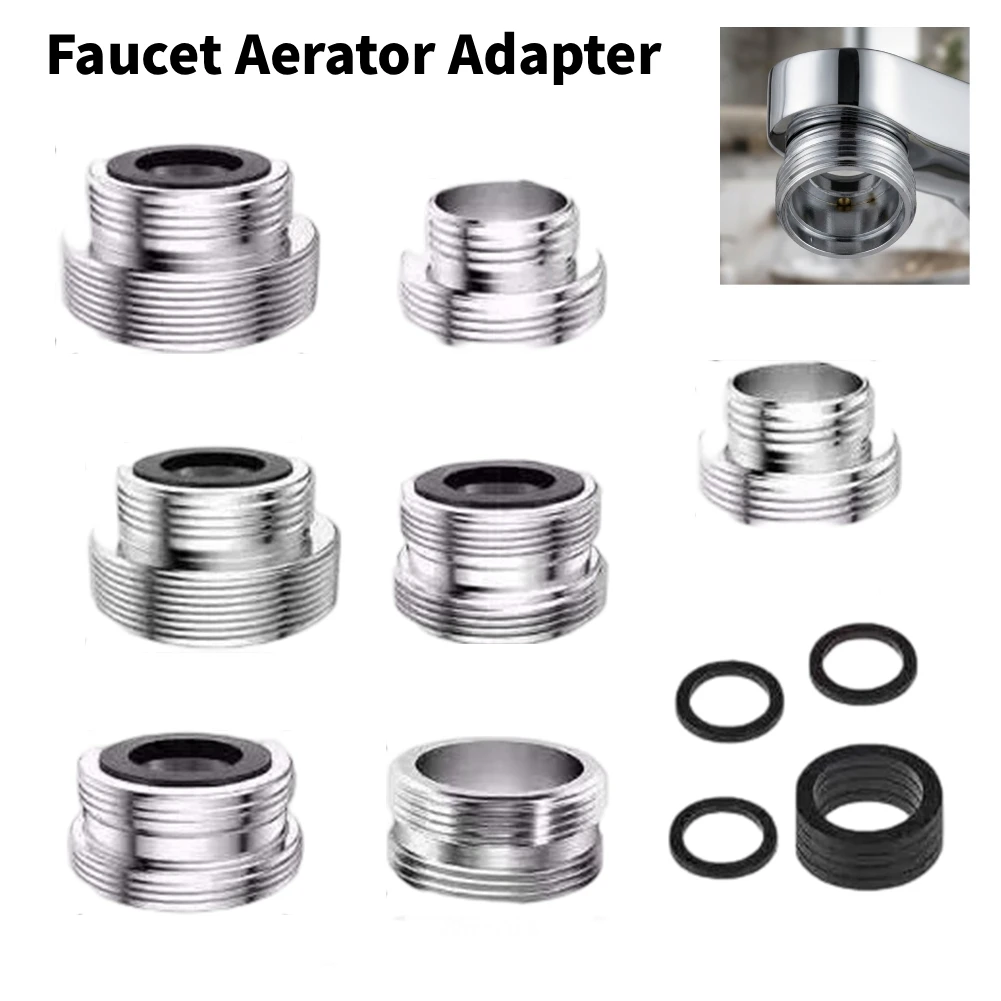 

1set Faucet Aerator Adapter For Basin Faucets Male Thread 14/16/18/20/22/24/26/28 To 22 Water Tap Adapter Faucet Joints