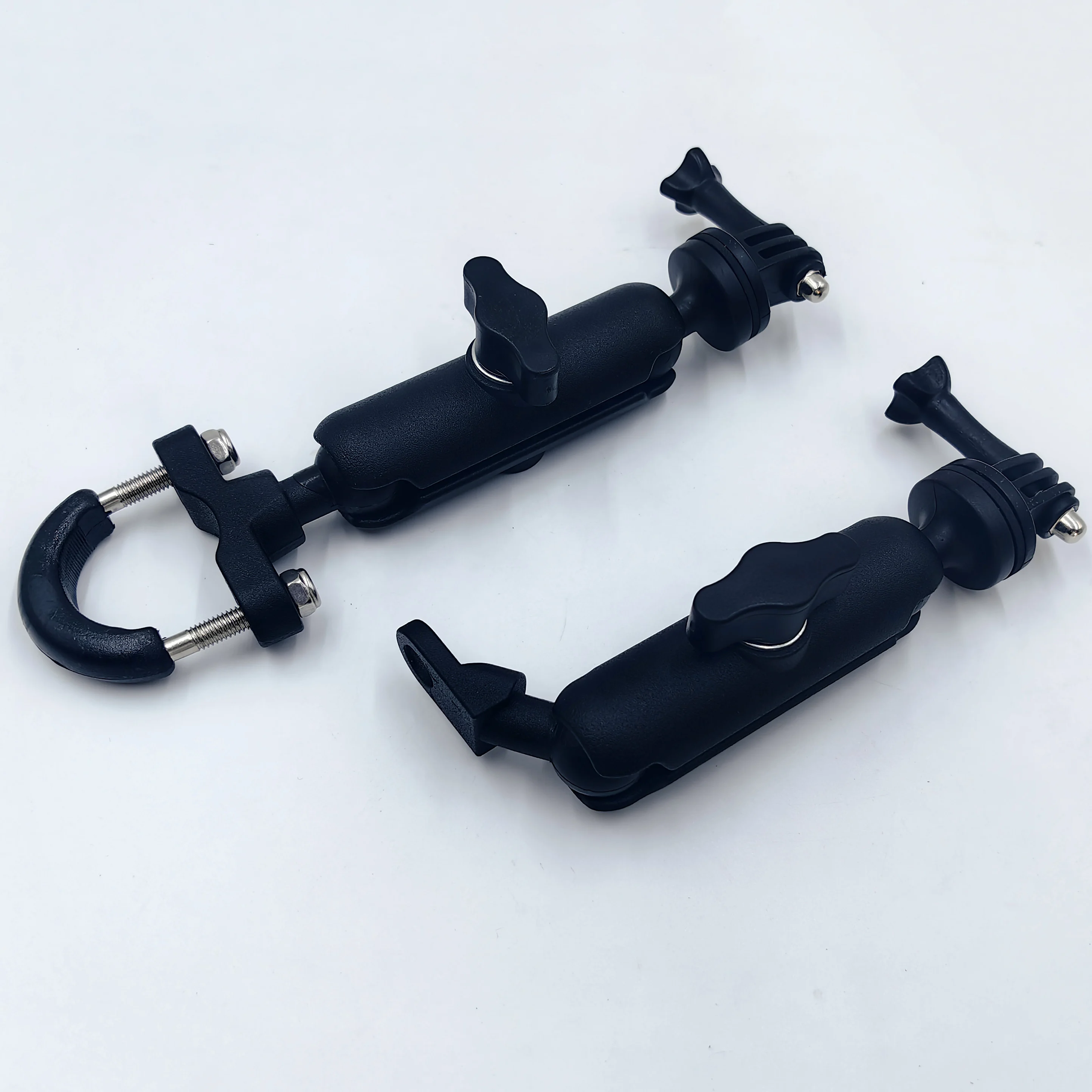 Universal Motorcycle Handlebar Camera Mount, Compatible with GoPro 12/11/10, Insta360 X3 & DJI Action Accessories