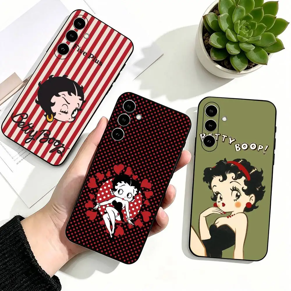 Stylish Artistic style Betty Boop Phone Case Silicone Soft For Samsung Galaxy A73,A72,A71,A70,A53,A52,A51