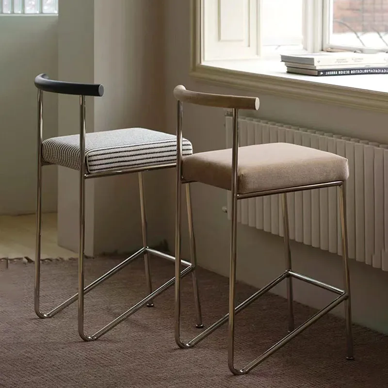 

#Nordic Minimalist Modern Bar Stool Industrial Style High Chair For Home Living Room Milk Tea Shop Cafe