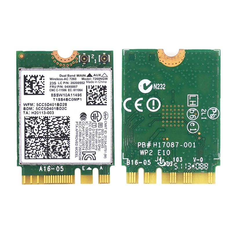 Wifi BT4.0 การ์ดเครือข่าย 1200M สำหรับ T440 X240 B40 B50 Y40 Y70 Y50 FRU: 04X6007 Dropship