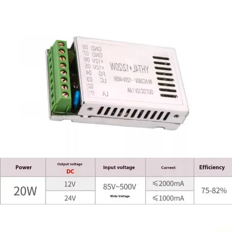 B03F Low Noise 20W 220V to 12V 24V Isolated Converter With Safety Shielding Power Supply Module Electricity Stabilizing